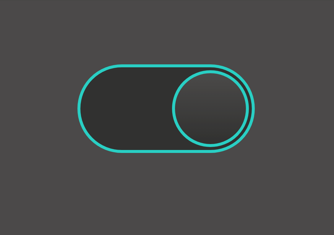Slide toggle button in the ‘on’ position